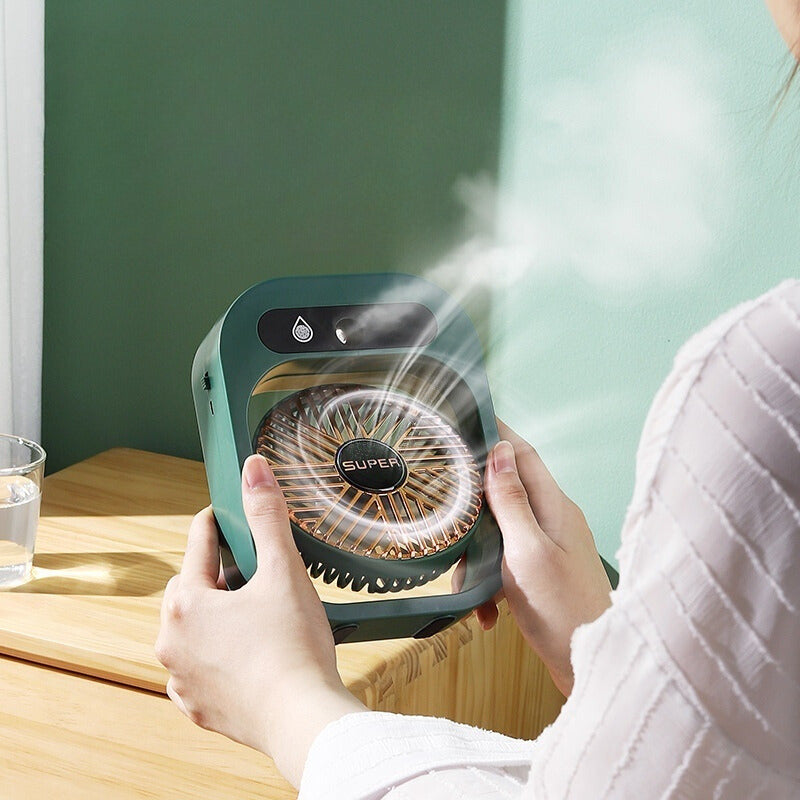 Ventilador con Humidificador portátil y conexión USB