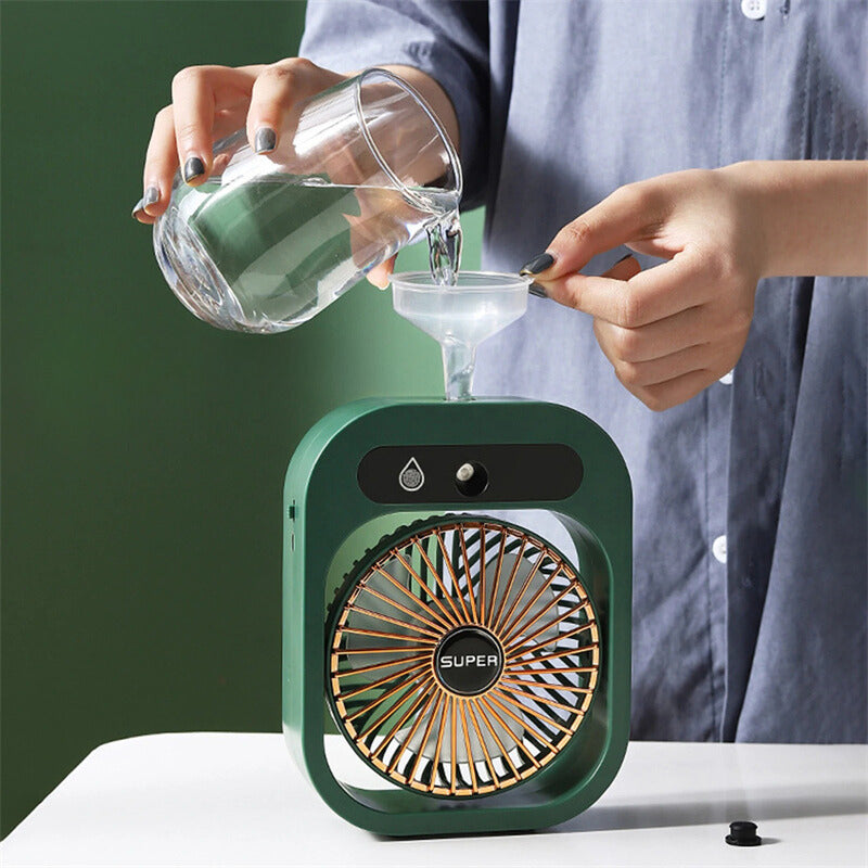 Ventilador con Humidificador portátil y conexión USB
