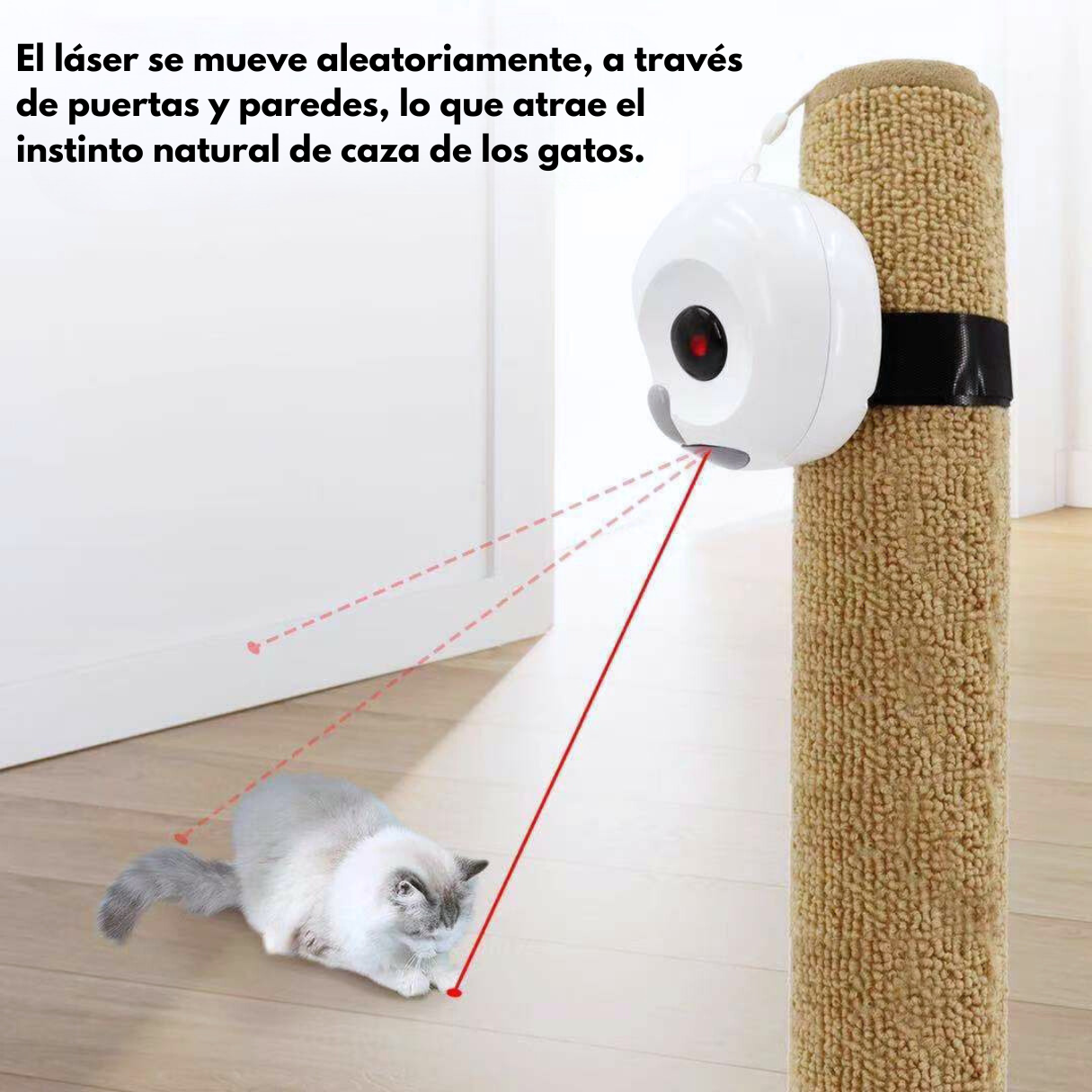 Juguete eléctrico para gatos - Láser rotatorio automático de 360 grados.