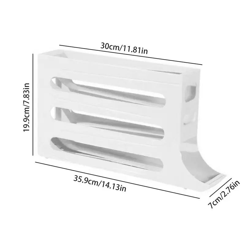 Caja de almacenamiento de huevos automática de 4 capas para refrigerador.